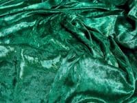 Crushed Velvet Velour Fabric Material - EMERALD
